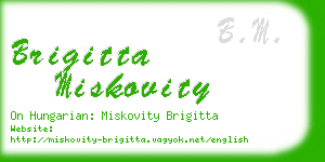 brigitta miskovity business card